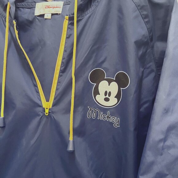 Disneyland-Hong Kong Micky Mouse Rain Jacket-Unisex-Pull Over Hooded-Size Large - Picture 5 of 16